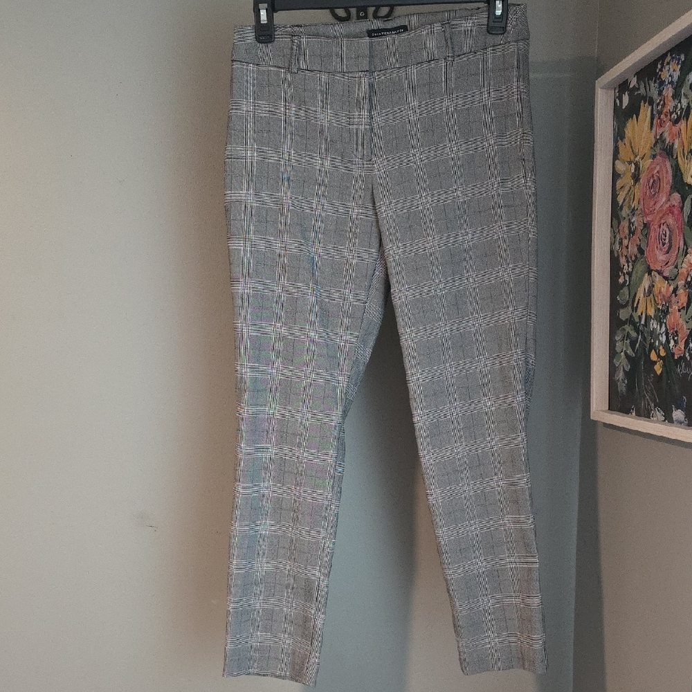 Counterparts Black and Gray Plaid Pants Size 10